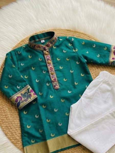 Refined Rama Boys Ethnic Wear Kurta Pant Set for Weddings and Festivals 