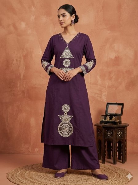 Refined Royal Purple Wholesale Bombay Rayon Kurti for Boutiques and Resellers Kurti With Bottom Wholesale