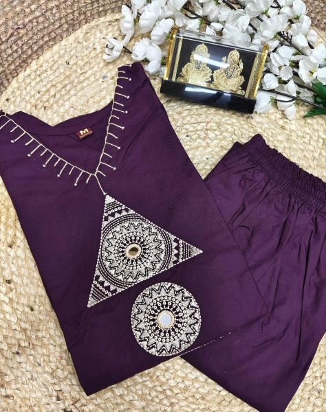 Refined Royal Purple Wholesale Bombay Rayon Kurti for Boutiques and Resellers Kurti With Bottom Wholesale