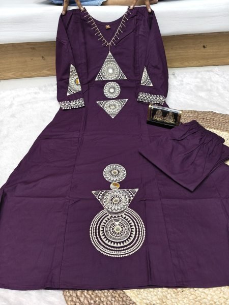 Refined Royal Purple Wholesale Bombay Rayon Kurti for Boutiques and Resellers Kurti With Bottom Wholesale