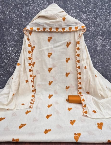 Refined Yellow Designer Cora Cambric Cotton Suit Set with South Cotton Bottom at Wholesale Rate Color Set Matching Dress Material Wholesale