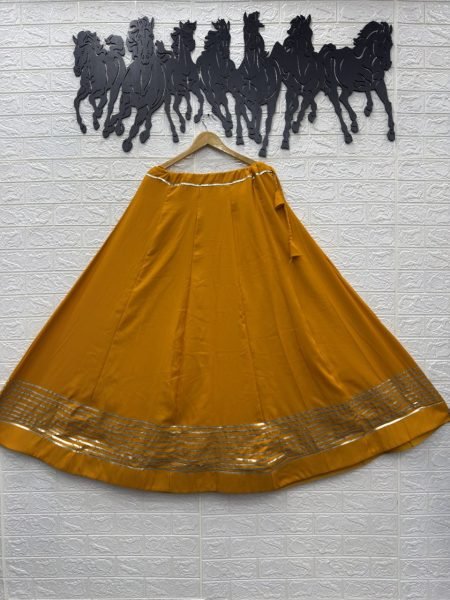 Refined Yellow Rayon Cotton Lehenga Collection with Boutique Quality For Garba Night Navratri Lehnega Choli