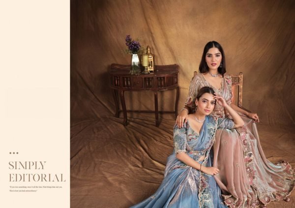 Regal Bloom Ensemble Smooth Fall Saree with Statement Embroidery for Evening Elegance Designer Wedding Sarees Wholesale