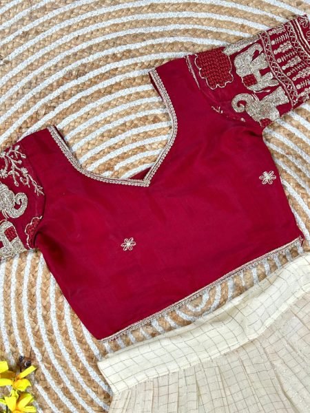 Regal Cream Red Trendy Kids Party Wear Lehenga Choli for Special Occasions Girls Wear