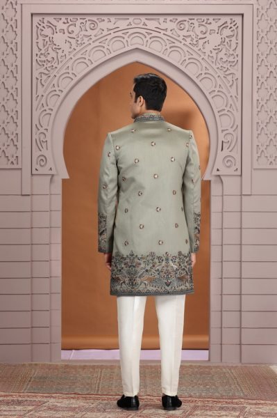 Regal Green Elegant Heavy Work Kurta PajamaSet for Festive and Occasion Wear Kurta Pajama Wholesale