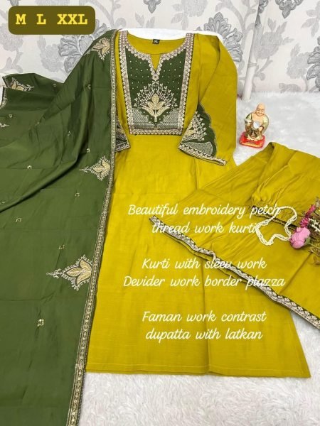 Regal Green Festive Kurti Set with Sequins Work for Traditional Functions  Straight Cut Long Kurtis
