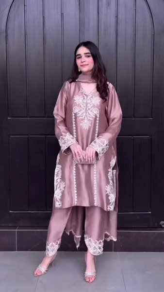 Regal Muave Crepe Silk Farshi Salwar Set with Heavy Coding Sequin Work for Party Wear Ready To Wear Collection