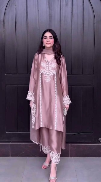 Regal Muave Crepe Silk Farshi Salwar Set with Heavy Coding Sequin Work for Party Wear Ready To Wear Collection