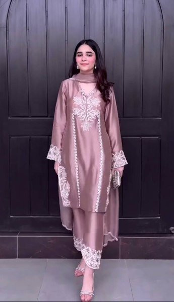 Regal Muave Crepe Silk Farshi Salwar Set with Heavy Coding Sequin Work for Party Wear Ready To Wear Collection
