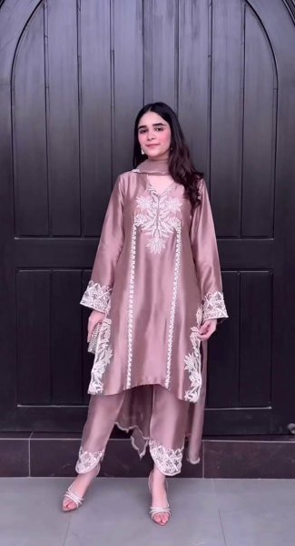 Regal Muave Crepe Silk Farshi Salwar Set with Heavy Coding Sequin Work for Party Wear Ready To Wear Collection