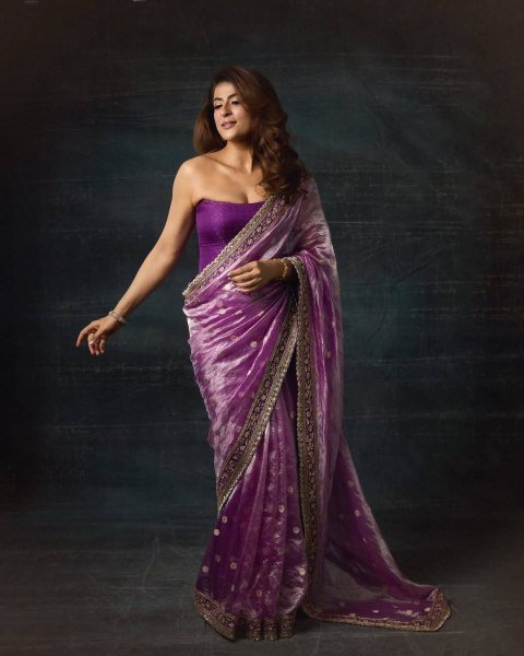 Regal Purple Mocha Silk Saree with Sequins Cording Work and Jacquard Silk Blouse Silk Sarees Wholesale
