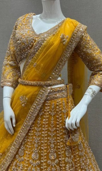 Regal Fox Georgette Bridal Lehenga with Real Mirror Work Perfect for Wedding Functions Designer Lehenga Choli