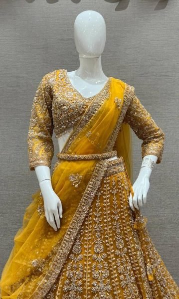 Regal Fox Georgette Bridal Lehenga with Real Mirror Work Perfect for Wedding Functions Designer Lehenga Choli