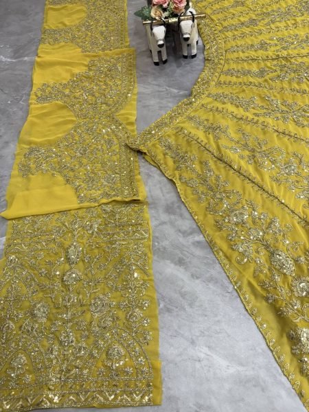Regal Fox Georgette Bridal Lehenga with Real Mirror Work Perfect for Wedding Functions Designer Lehenga Choli
