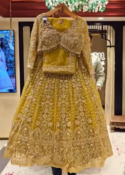 Regal Fox Georgette Bridal Lehenga with Real Mirror Work Perfect for Wedding Functions Designer Lehenga Choli