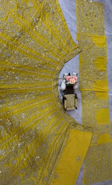 Regal Fox Georgette Bridal Lehenga with Real Mirror Work Perfect for Wedding Functions Designer Lehenga Choli