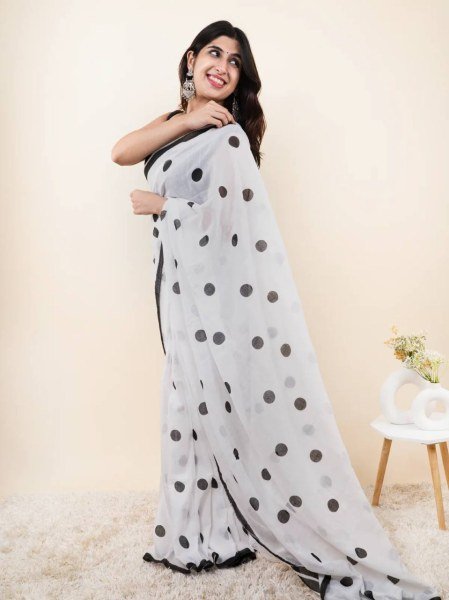 Regal White Linen Cotton Saree with Tussle Border at Manufacturer Rate Printed Cotton Sarees Wholesale