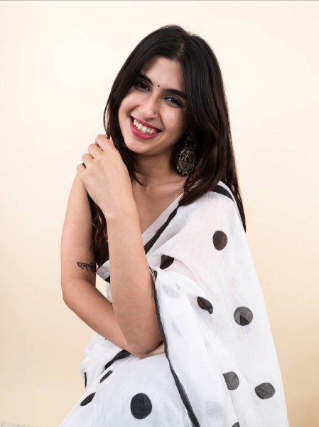 Regal White Linen Cotton Saree with Tussle Border at Manufacturer Rate Printed Cotton Sarees Wholesale