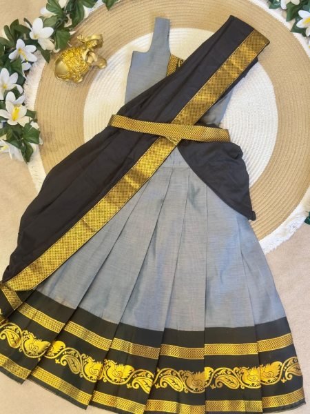 Remarkable Black Silk Lehenga Choli Set with Dupatta for Wedding Wear Girls Wear