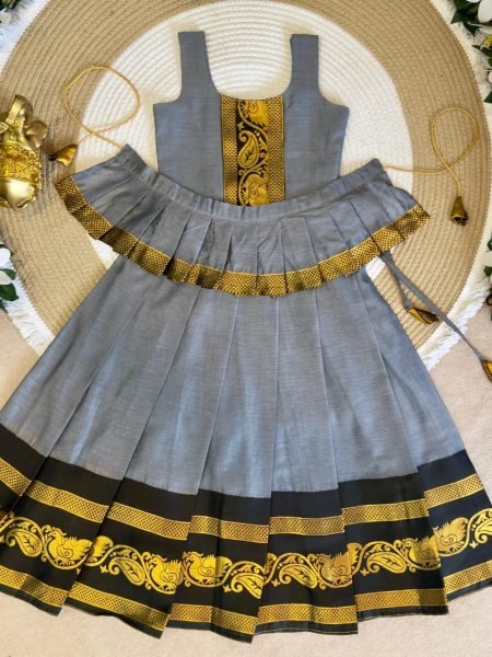 Remarkable Black Silk Lehenga Choli Set with Dupatta for Wedding Wear Girls Wear