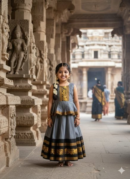 Remarkable Black Silk Lehenga Choli Set with Dupatta for Wedding Wear Girls Wear