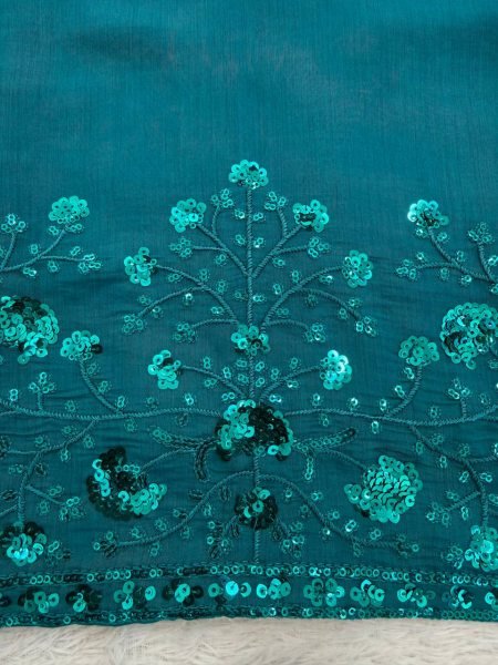 Remarkable Blue Farshi Plazo Set with Thread Work for Wedding Wear Ready To Wear Collection