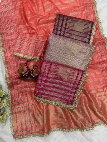 Remarkable Maroon Soft Tissue Silk Saree with Running Blouse for Festive and Wedding Wear Silk Sarees Wholesale