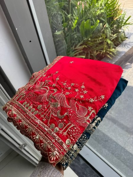 Remarkable Red Designer Rangoli Silk Saree with All Over Embroidery Work at Wholesale Rate Silk Sarees Wholesale