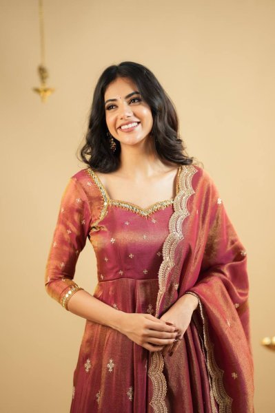 Remarkable Rust Designer Cosmo Suit Set with Heavy Sequin and Thread Embroidery Ready To Wear Collection