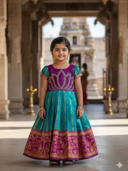 Remarkable Teal Blue Jacquard Gown with Traditional Embroidery Work Kurtis