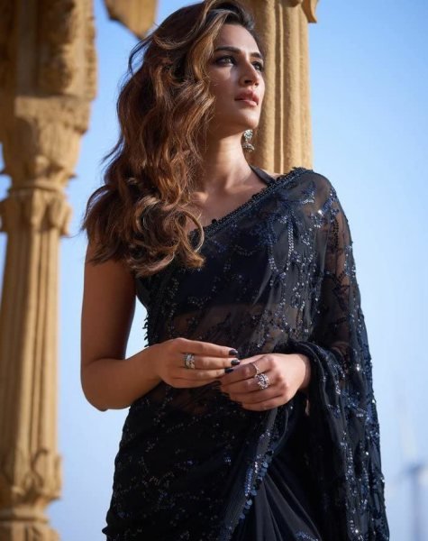 Revolutionary Black Georgette Saree with Heavy Multi Embroidery Work and Banglori Blouse Bollywood Fancy Sarees Wholesale