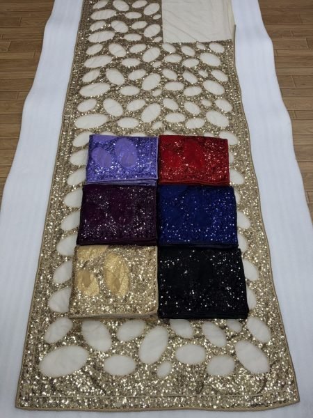 Revolutionary Lavender Designer Net Saree with Heavy Embroidered Front & Back Blouse Bollywood Fancy Sarees Wholesale