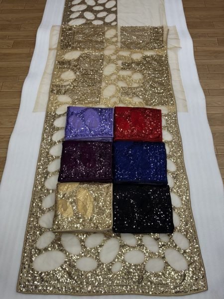 Revolutionary Lavender Designer Net Saree with Heavy Embroidered Front & Back Blouse Bollywood Fancy Sarees Wholesale