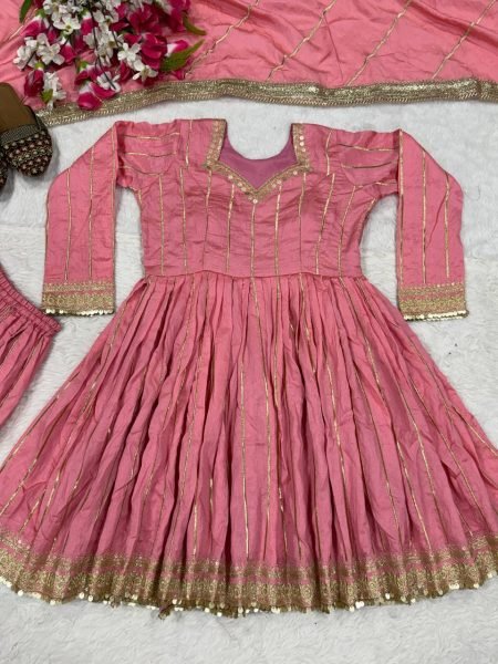 Revolutionary Pink CP Vichitra Silk Sharara Suit with Heavy Sequence Embroidery Work Ready To Wear Collection