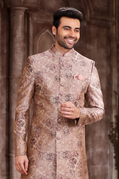 Revolutionary Rose Golde Classic Sherwani Set with Modern Designer Touch Kurta Pajama Wholesale
