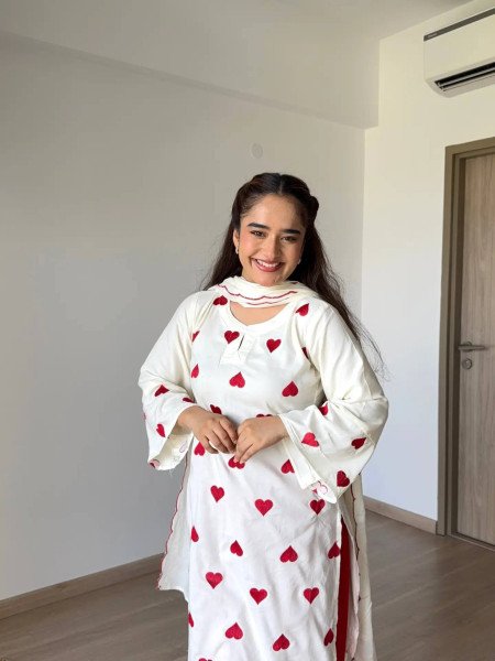 Revolutionary White Pure Natural Crepe Salwar Suit with Embroidery And Cutwork For Office Wear  Ready To Wear Collection