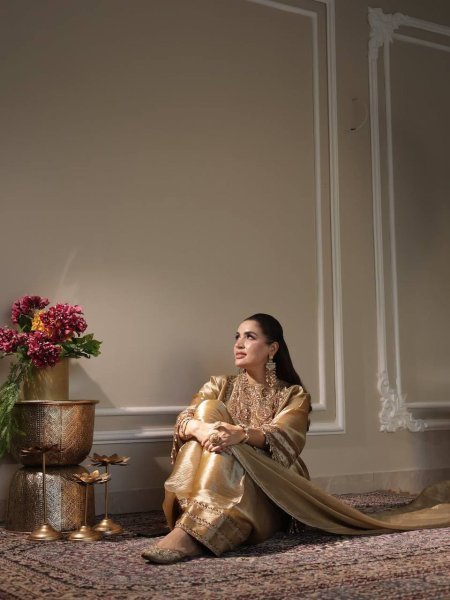 Rich Gold Farshi Salwar Suit Perfect For Festive Dressing and High Demand Resale  Ready To Wear Collection