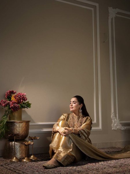 Rich Gold Farshi Salwar Suit Perfect For Festive Dressing and High Demand Resale  Ready To Wear Collection