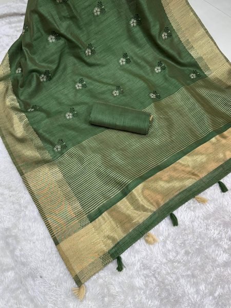 Rich Green Assam Silk Saree with Rich Zari Weaving Chit Pallu and Running Blouse Silk Sarees Wholesale