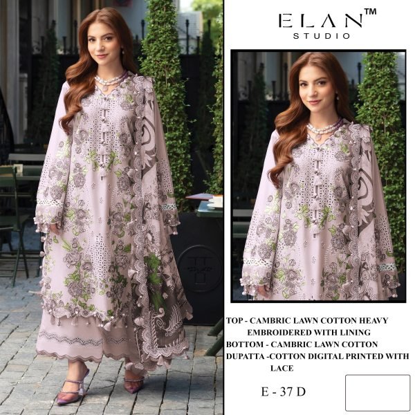 Rich Pink Cambric Lawn Cotton Suit with Cotton Digital Printed Dupatta at Factory Price Pakistani Suits Wholesale