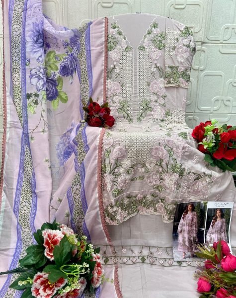 Rich Pink Cambric Lawn Cotton Suit with Cotton Digital Printed Dupatta at Factory Price Pakistani Suits Wholesale