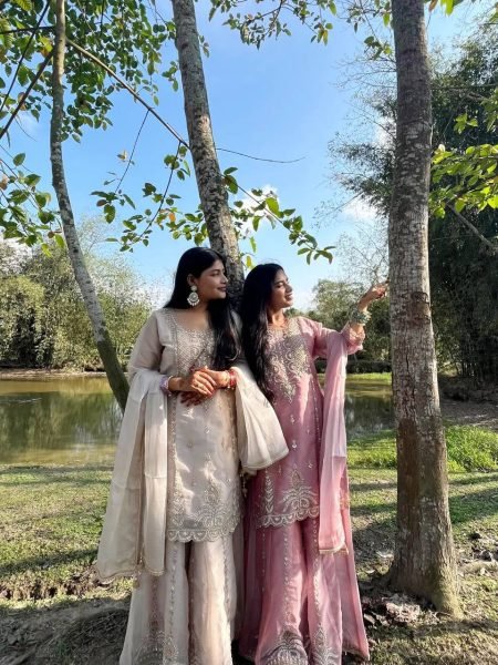 Rich Pink Women Stylish Sharara Dress for Festive Occasions Ready To Wear Collection