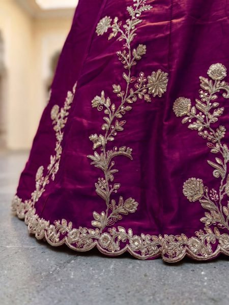 Rich Wine Rangoli Silk Bridal Lehenga Choli with Heavy Embroidery Work For Wedding Designer Lehenga Choli