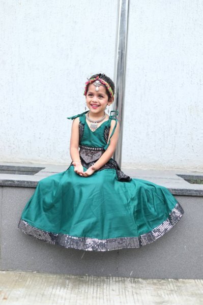 Roman Silk Kids Chaniya Choli Perfect for Garba Nights Girls Wear