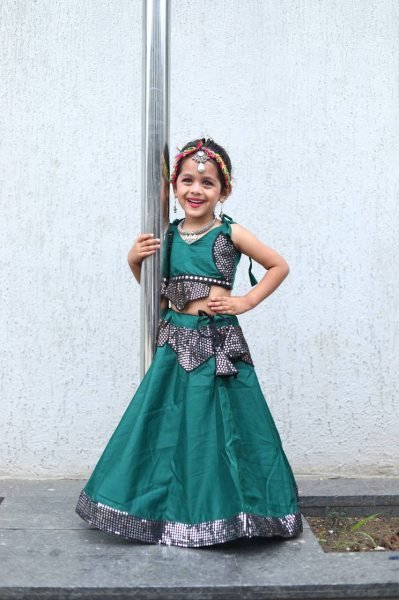 Roman Silk Kids Chaniya Choli Perfect for Garba Nights Girls Wear