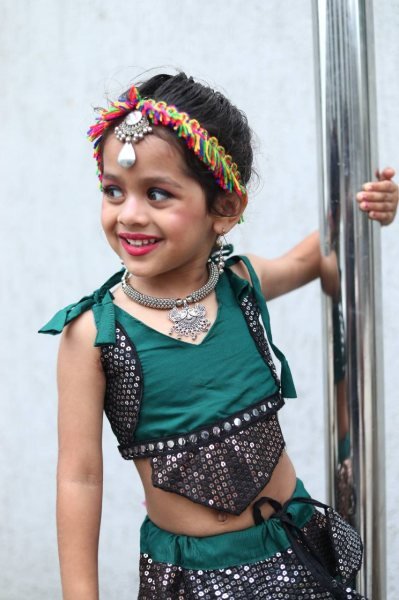 Roman Silk Kids Chaniya Choli Perfect for Garba Nights Girls Wear