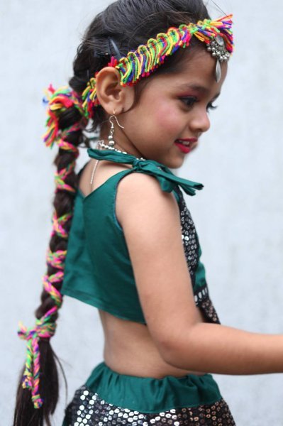 Roman Silk Kids Chaniya Choli Perfect for Garba Nights Girls Wear