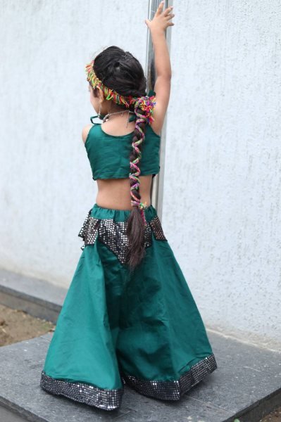 Roman Silk Kids Chaniya Choli Perfect for Garba Nights Girls Wear