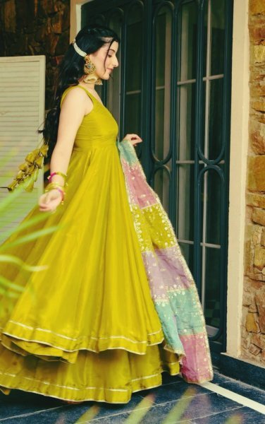 Roman Simmer Silk Palazzo Set with Gota Lace and Embroidered Dupatta Perfect for Diwali  Anarkali Kurtis 