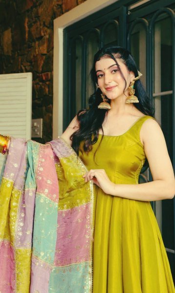 Roman Simmer Silk Palazzo Set with Gota Lace and Embroidered Dupatta Perfect for Diwali  Anarkali Kurtis 